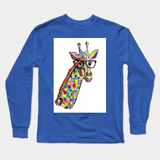 Hipster Giraffe Long Sleeve T-Shirt